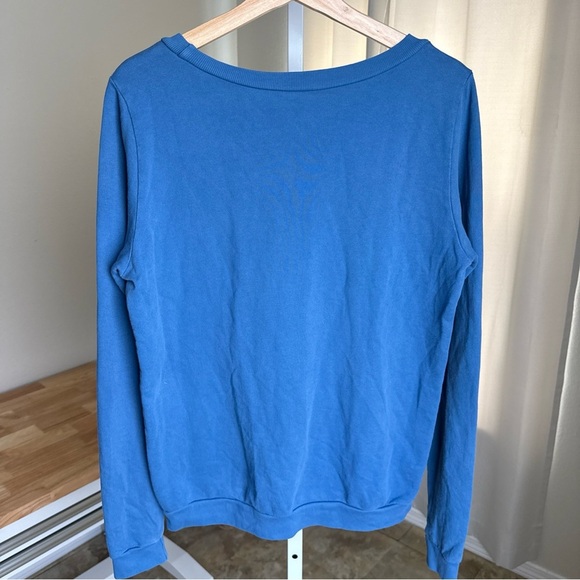 Modcloth Size M Blue Cool Cats Not Cat Calls Long Sleeve Sweatshirt - Picture 4 of 8